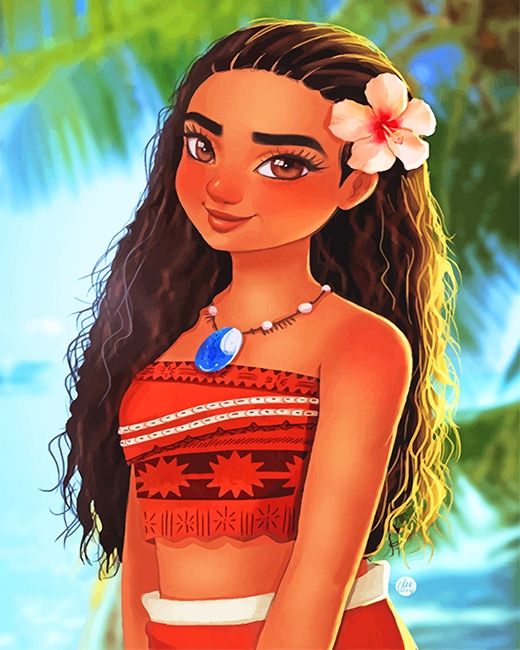 Beautiful Princess Moana New Paint By Numbers Numeral Paint Kit