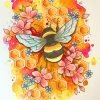 Honey Bee And Flowers NEW Paint By Numbers