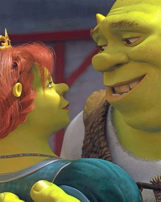 The Perfect couple Shrek and Fiona NEW Paint By Numbers - Numeral Paint Kit