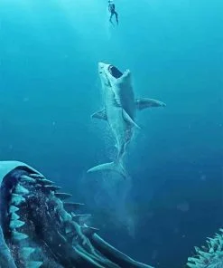 Shark Follows Its prey NEW Paint By Numbers