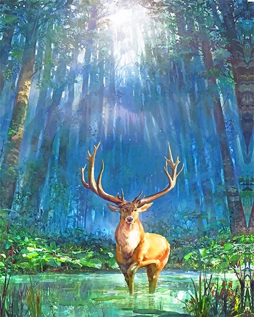 Deer In The Forest Paint By Numbers