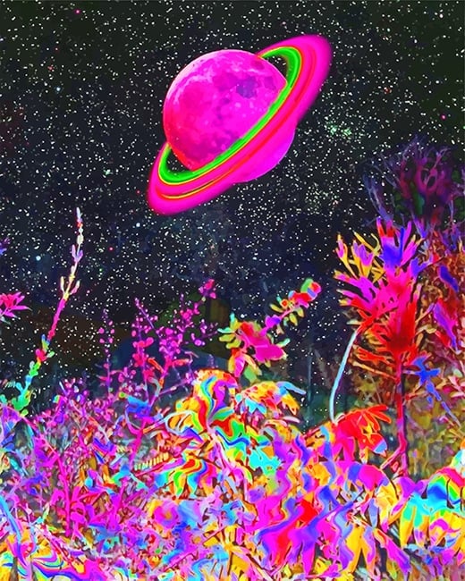 Trippy Space Planet Paint By Numbers