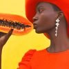 African Girl And Papaya Paint By Numbers