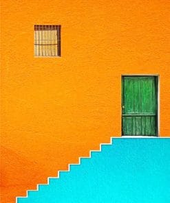 Aesthetic Brown Blue Wall NEW Paint By Numbers