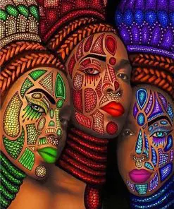 African Art Women NEW Paint By Numbers