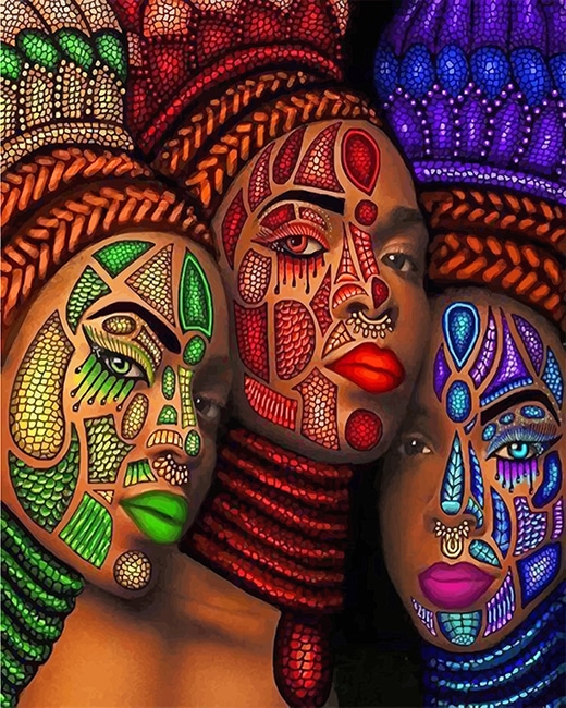 African Art Women - NEW Paint By Number - Numeral Paint