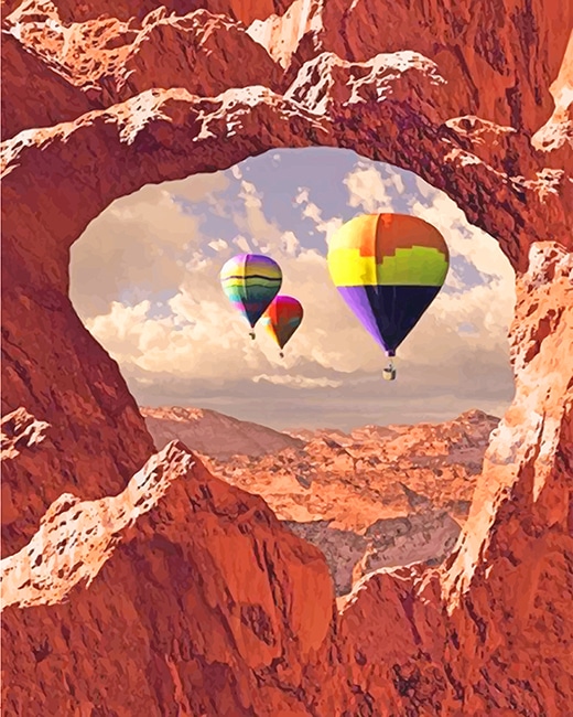 Air Balloons Arches National Park Paint By Numbers