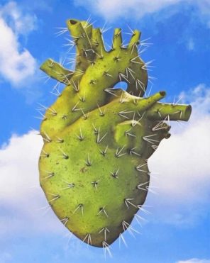 Cactus Heart Paint By Numbers