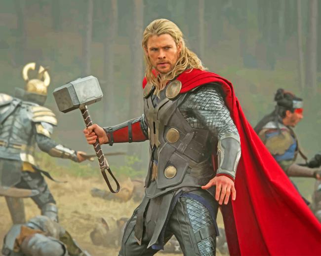 Chris Hemsworth Thor Paint By Numbers