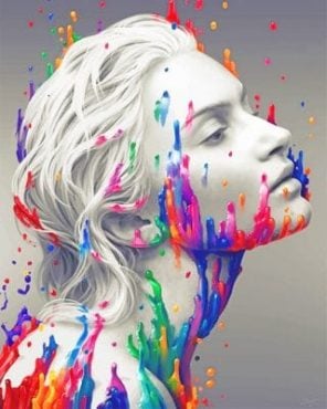 Colors Splash Woman Paint By Numbers