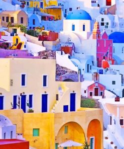 Greece Houses Paint By Numbers