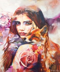 Fox And Woman Paint By Numbers