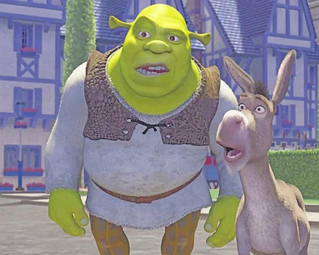 Shrek And Donkey Paint By Numbers