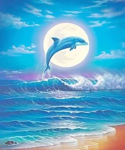 Dolphin On Waves NEW Paint By Numbers