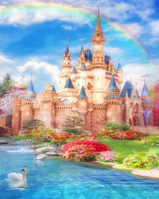 Tokyo Disney Sleeping Beauty Castle Paint By Numbers - Paint By Numbers