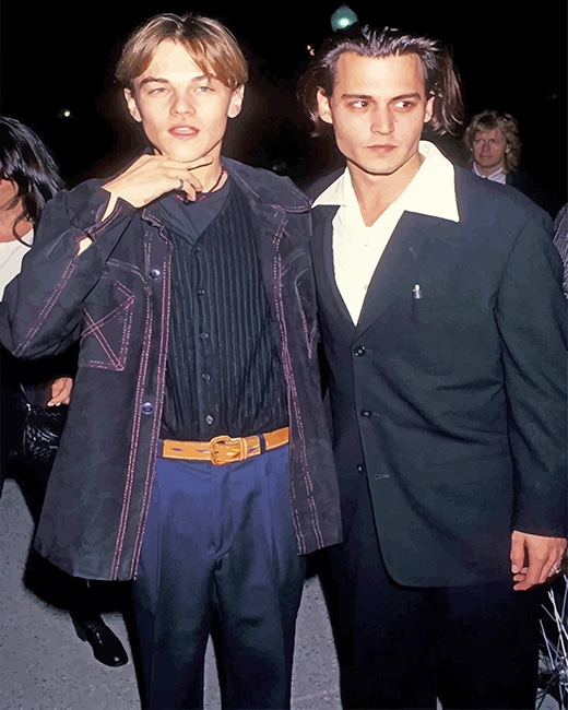 Johnny Depp And Leonardo Dicaprio Paint By Numbers - Numeral Paint Kit