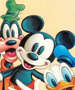 Mickey Goofy And Donald Duck Paint By Numbers