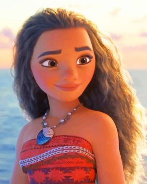 Princess Moana Paint By Numbers - Numeral Paint Kit