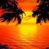 Sunset Tropical Island Paint By Numbers