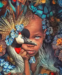 Peacock African Boy NEW Paint By Numbers
