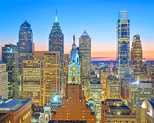 Philadelphia Skyline Paint By Numbers