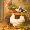 Pigeons And Chicken Paint By Numbers