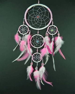 Pink Dream Catcher Paint By Numbers