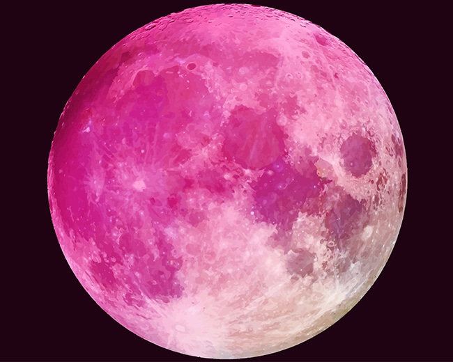 Pink Moon Paint By Numbers