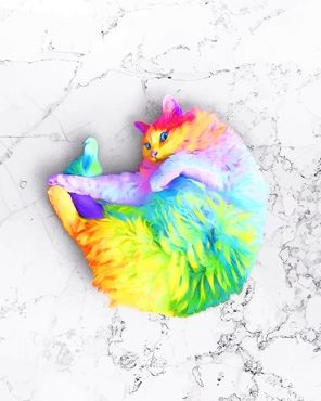 Rainbow Cat Paint By Numbers