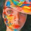 Rainbow Colors Girl Paint By Numbers
