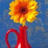 Sunflower In Red Vase Paint By Numbers