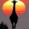 Sunset Giraffe Silhouette Paint By Numbers