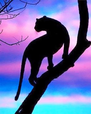 Panther Silhouette Paint By Numbers