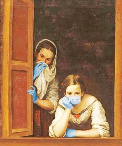 Two Women at a Window Paint By Numbers