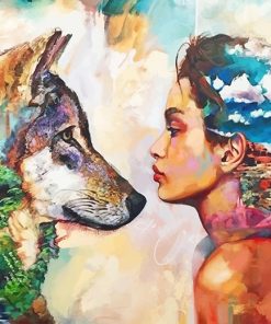 Wolf And Woman Paint By Numbers