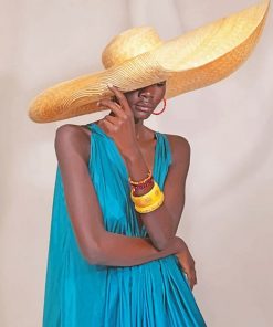 African Woman In Hat Paint By Numbers