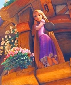 Rapunzel Dark Disney Paint By Numbers - PBN Canvas