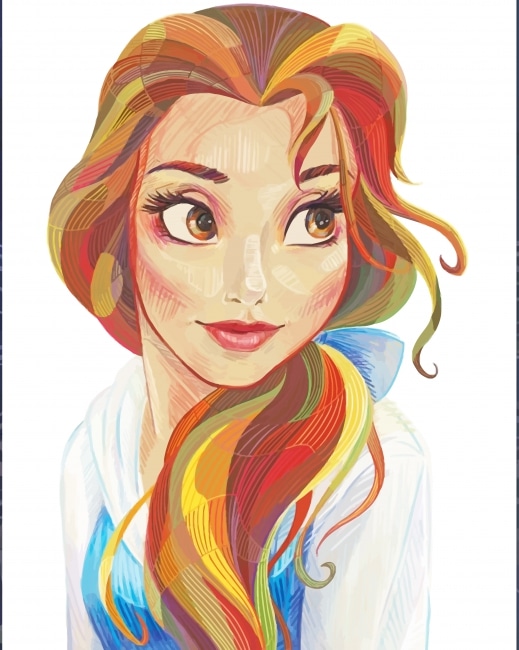 Belle Japanese Anime Paint By Numbers - Paint By Numbers