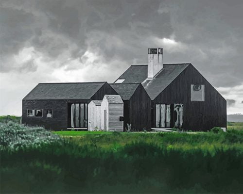 Black Barns Paint By Numbers - Numeral Paint Kit