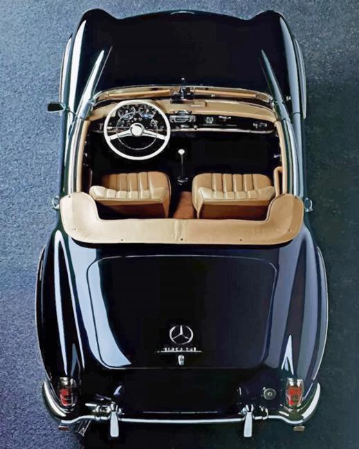Black Classic Mercedes Benz Paint By Numbers