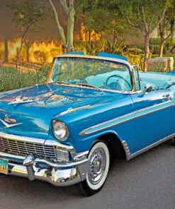 Blue Classic Car Paint By Numbers