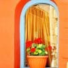 Flowers Pot In Window Paint By Numbers