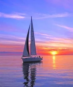 Boat Sunset NEW Paint By Numbers