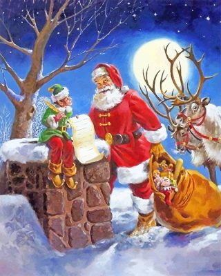 Christmas Santa Paint By Numbers - Numeral Paint Kit