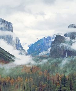Foggy Yosemite Valley Paint By Numbers
