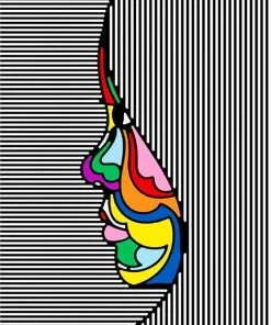 Colorful Abstract Face Paint By Numbers
