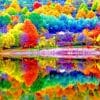 Colorful Trees Paint By Numbers