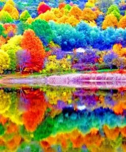 Colorful Trees Paint By Numbers