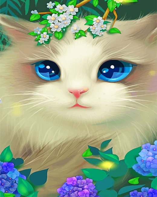 Cute Little Kitty Paint By Numbers - Numeral Paint Kit
