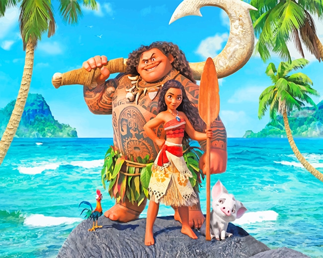 Disney Moana Animation - Paint By Number - Painting By Numbers